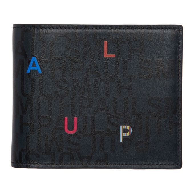 Photo: Paul Smith Navy and Black Letters Wallet