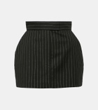 Alex Perry High-rise pinstripe miniskirt