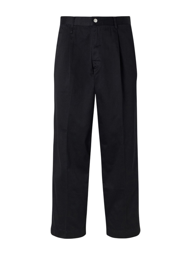 Photo: Human Made - Tapered Pleated Cotton-Canvas Trousers - Black