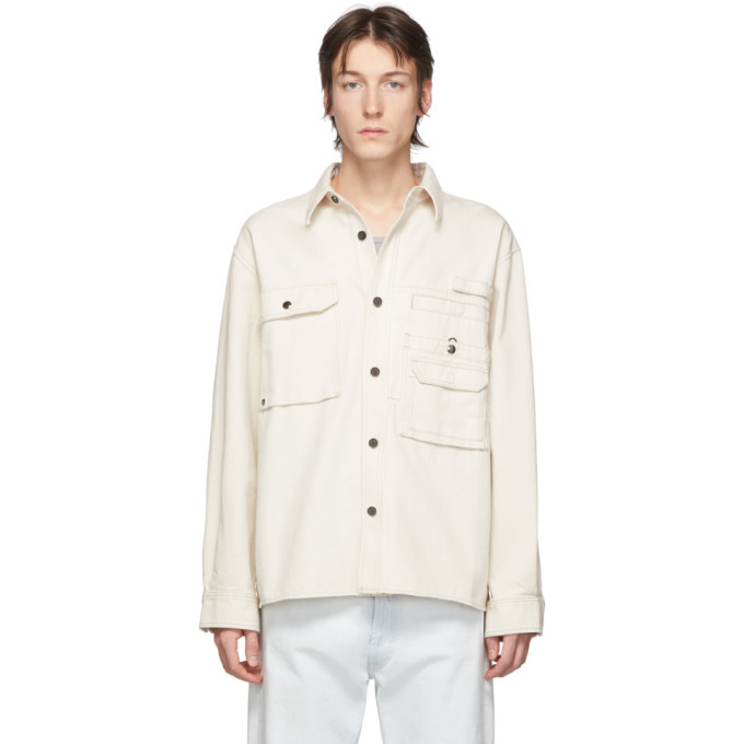 Photo: Acne Studios Off-White Twill Vented Jacket