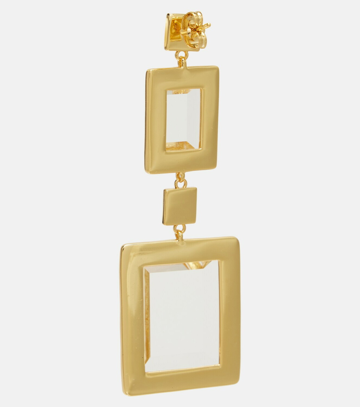 Rebecca Vallance Embellished gold-plated drop earrings