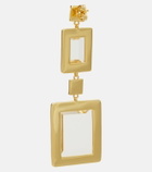 Rebecca Vallance Embellished gold-plated drop earrings