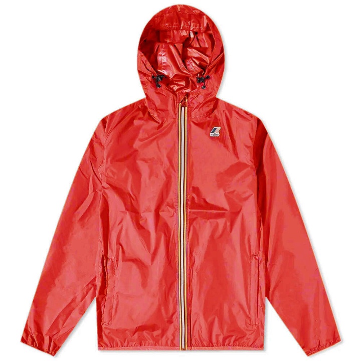 Photo: K-Way Men's Le Vrai 3.0 Claude Packable Zip Jacket in Red