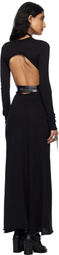 Ann Demeulemeester Black Eva Open Back Knitted Maxi Dress
