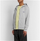 AFFIX - Logo-Embroidered Loopback Cotton-Jersey Zip-Up Hoodie - Gray