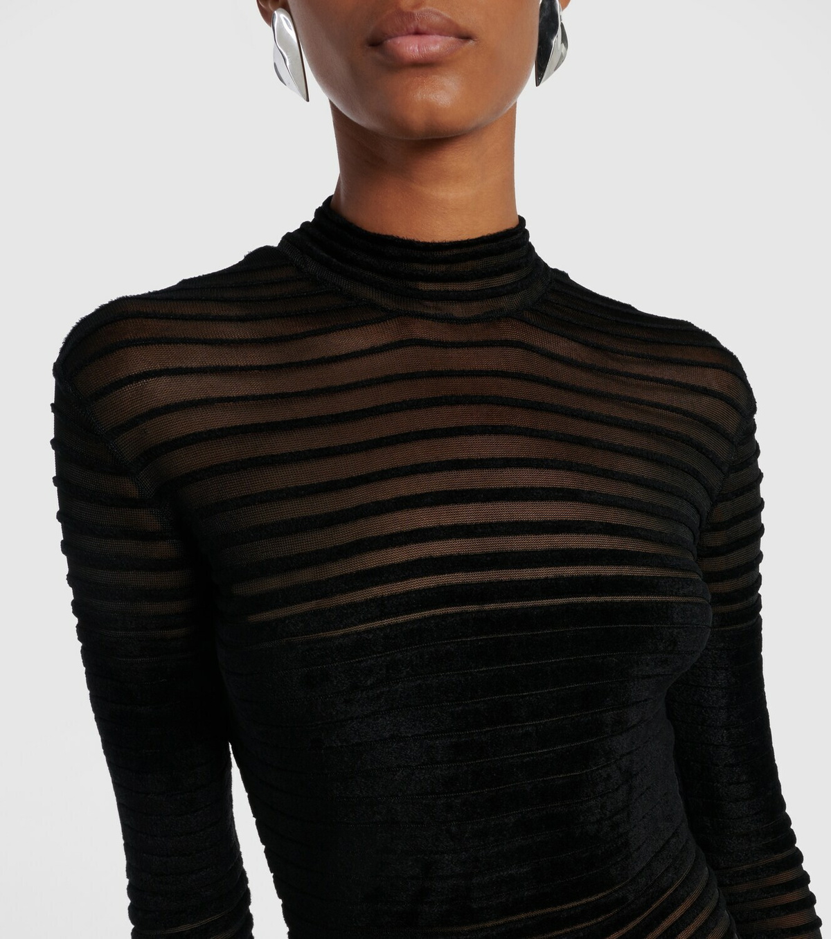 Mugler Semi-sheer gown