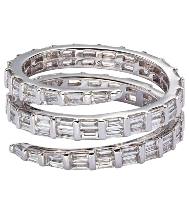 Photo: Anita Ko Three Row 18kt white gold ring with diamonds
