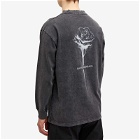 Han Kjobenhavn Men's Long Sleeve Rose Boxy T-Shirt in Dark Grey