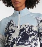 Perfect Moment Jacquard half-zip ski top