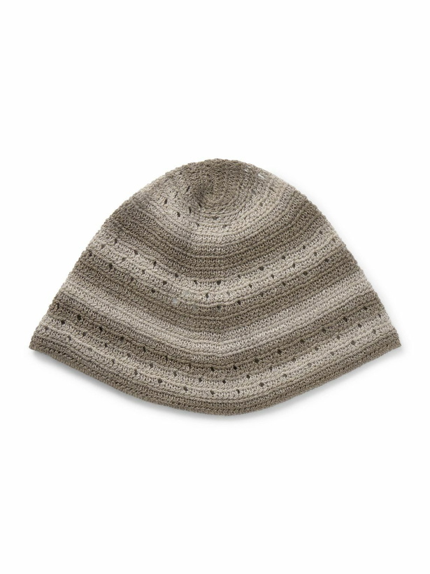 Photo: Our Legacy - Emporio Armani Netto Crocheted Linen Beanie