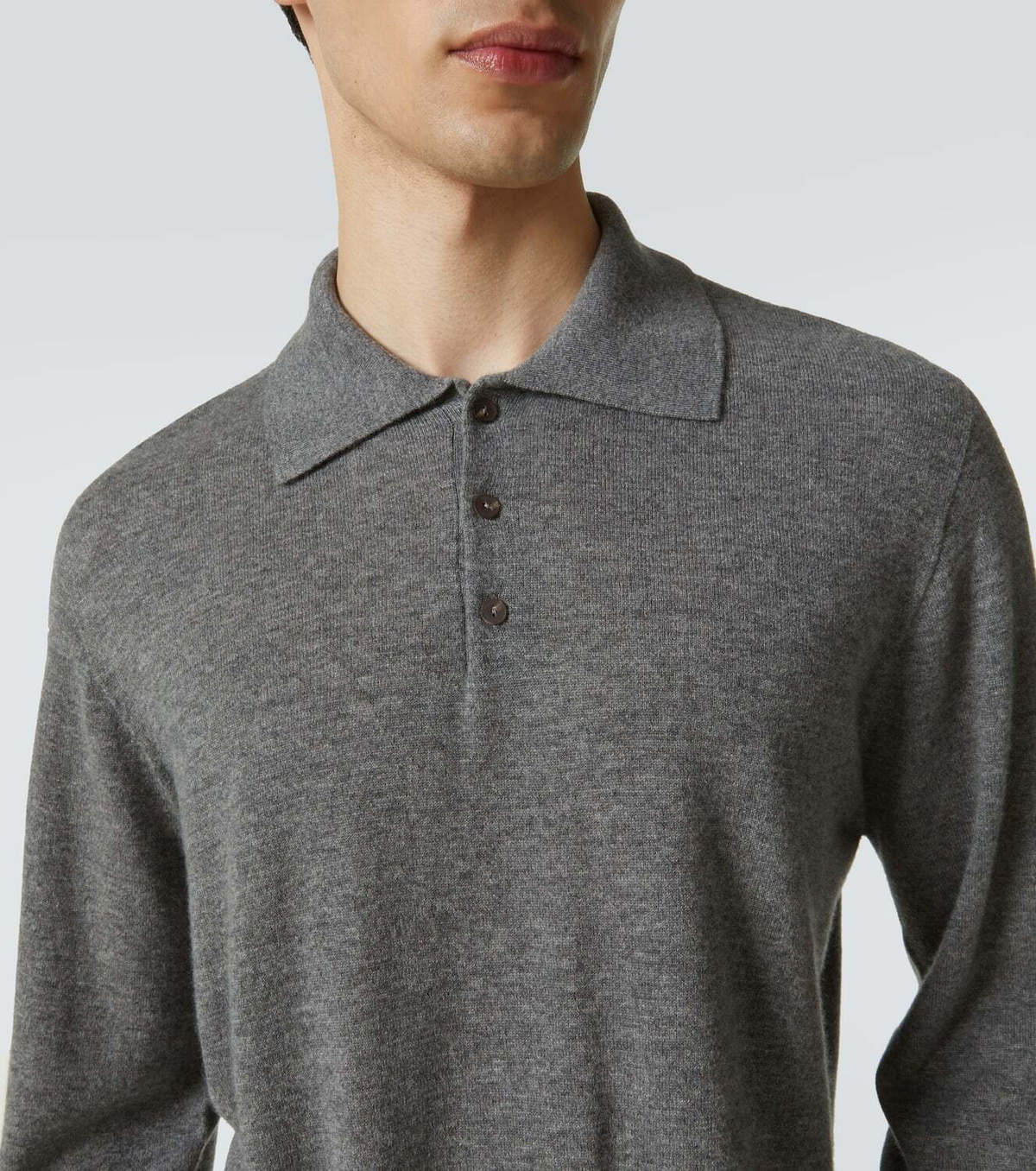 The Row Judi cashmere polo sweater The Row