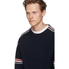 Thom Browne Navy Classic Crewneck Stripes Pullover