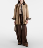 Brunello Cucinelli Leather-trimmed cotton and linen jacket