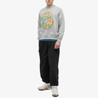 Billionaire Boys Club Men's Heat Map Helmet Logo Crewneck in Heather Grey