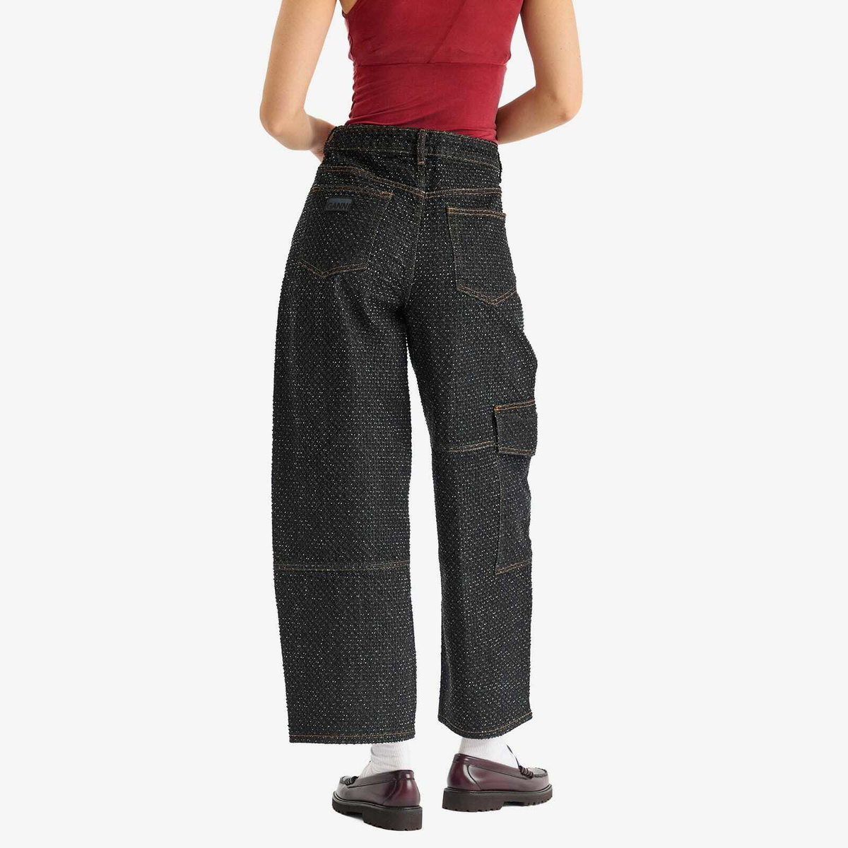 Fluffy Denim Carpenter Jeans