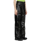 Maison Margiela Black Shiny Coated Zip Trousesr