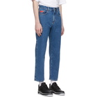 GCDS Blue Logo Bucket Jeans