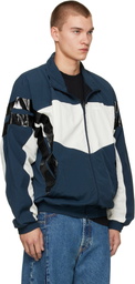 VETEMENTS Navy Tape Track Jacket