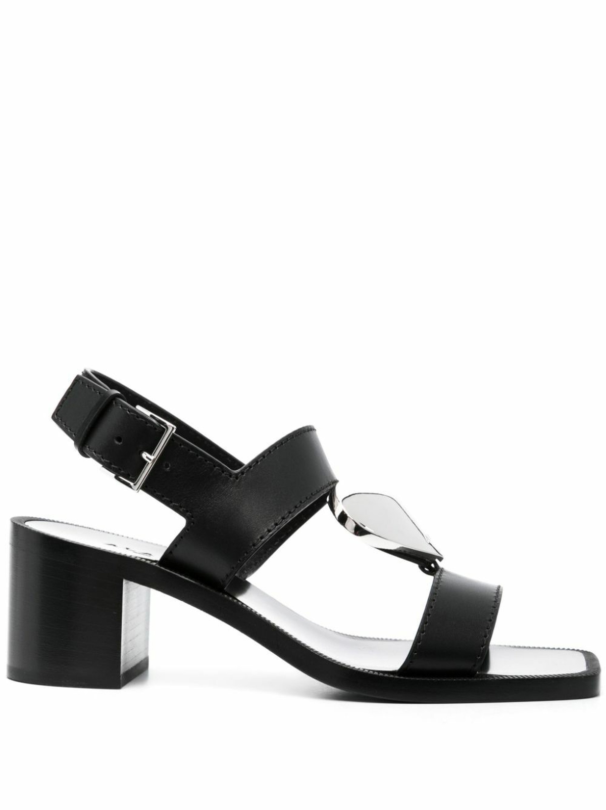 Coeur Patent Leather And PU Mules in Black - Alaia