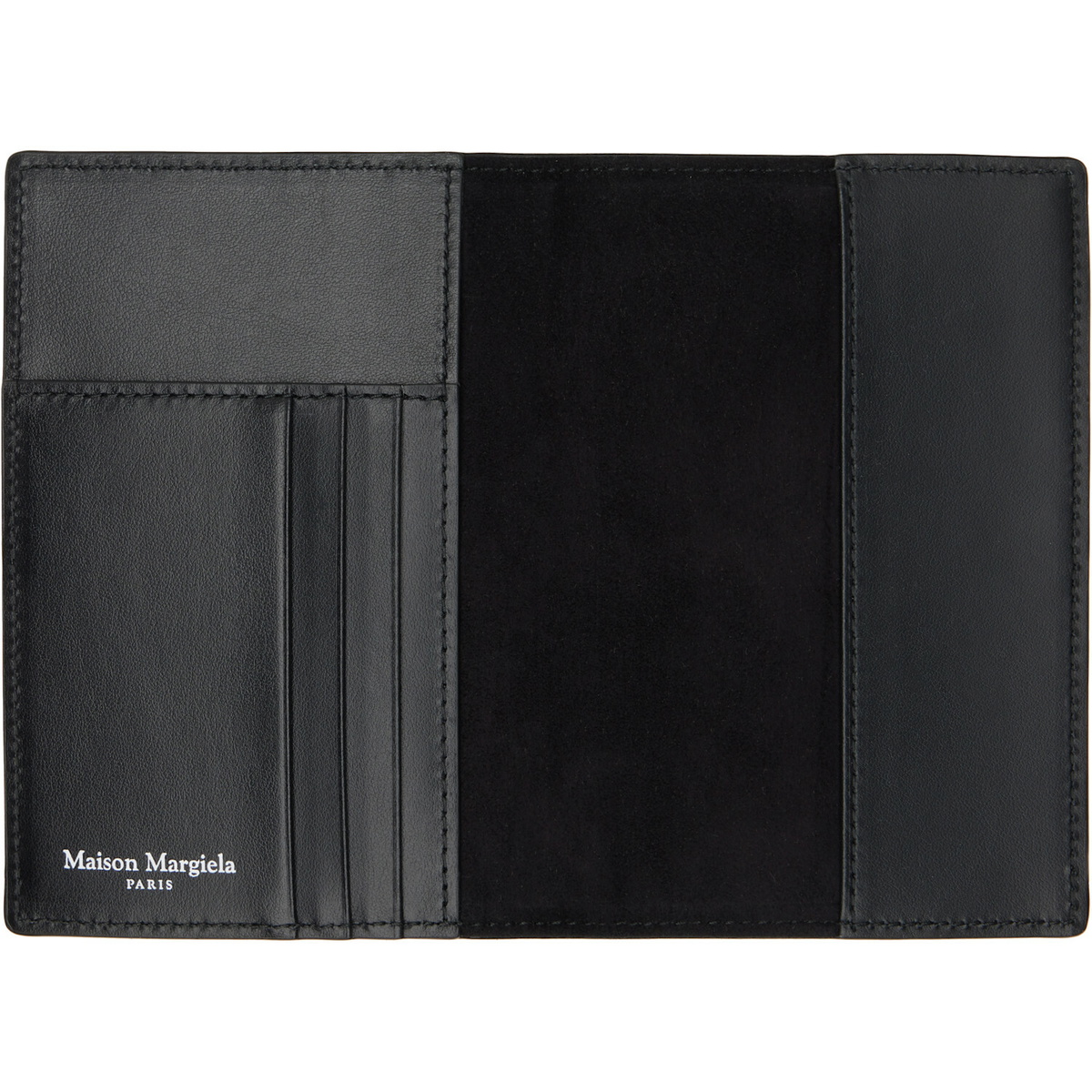 Maison Margiela Black Leather Passport Holder