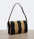 Valentino Garavani DeVain Small raffia-effect shoulder bag