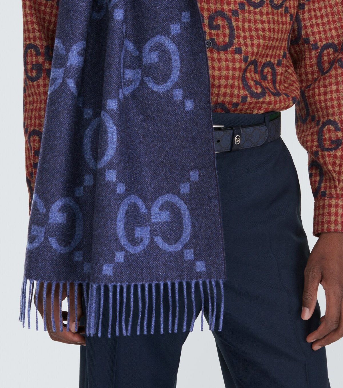 Gucci GG cashmere jacquard scarf Gucci