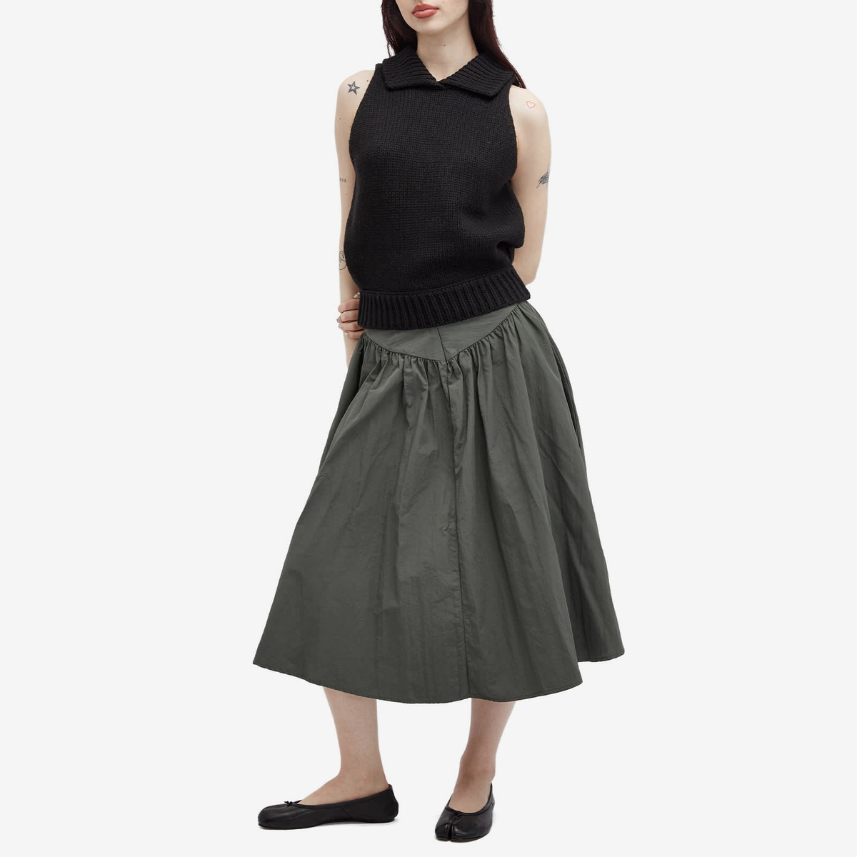 Peachy Den Deba Onyx Midi Skirt | Liberty