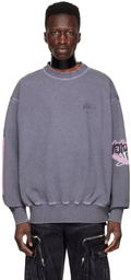 We11done Purple Cotton Sweatshirt