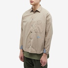 And Wander Men's Fleece Base Overshirt in Beige