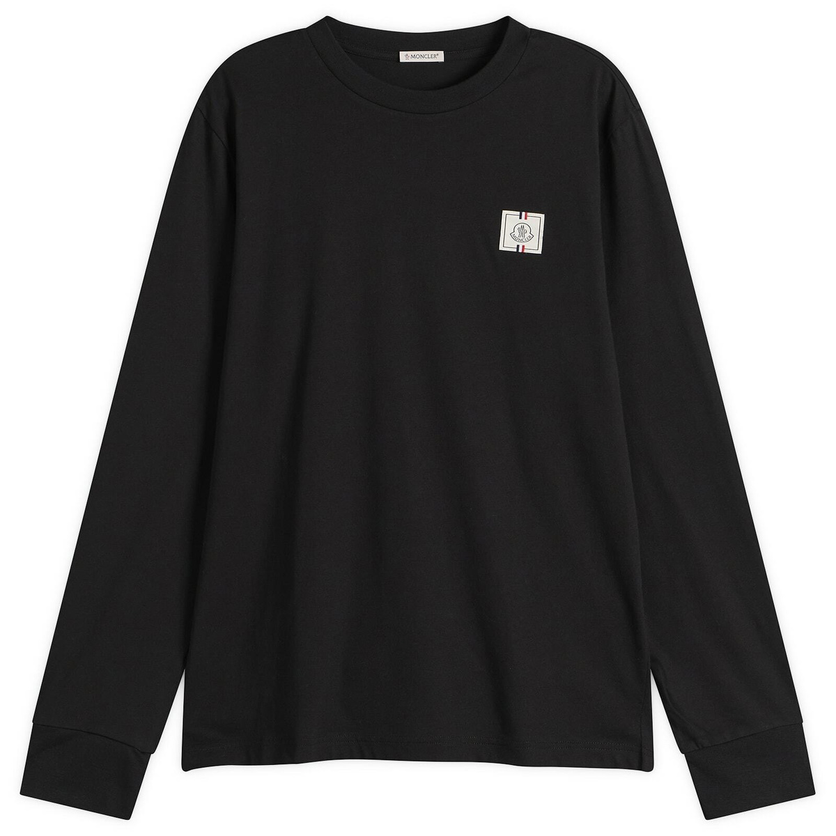 Moncler Men's Long Sleeve Cotton T-Shirt in Black