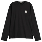 Moncler Men's Long Sleeve Cotton T-Shirt in Black