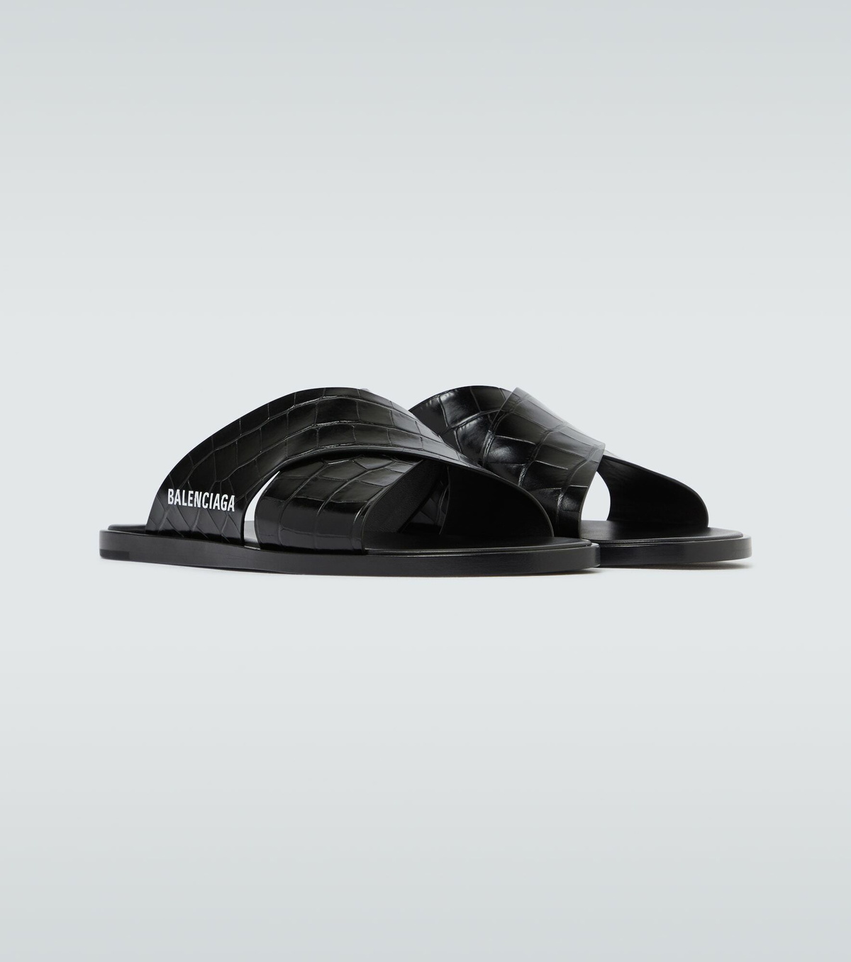 Balenciaga logo leather sandals new arrivals