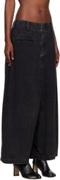 YOHJI YAMAMOTO Black Backside Flared Wide Jeans