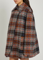 Missoni Double-breasted Tartan Wool-blend Peacoat Red
