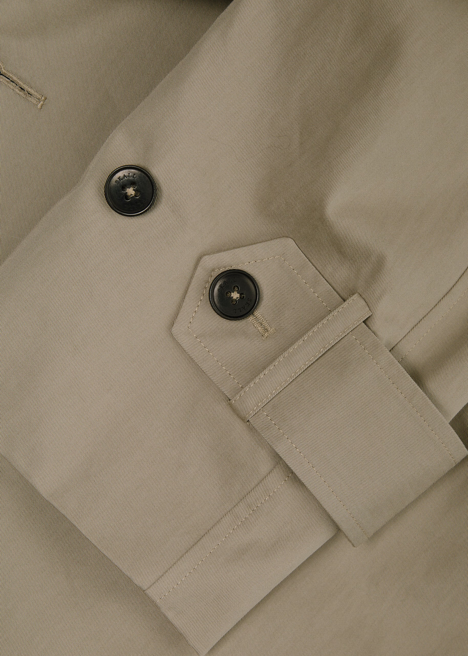 Skall Studio Mahsa Belted Cotton Trench Coat Stone