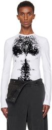 Y/Project White Hairy Chest Long Sleeve T-shirt