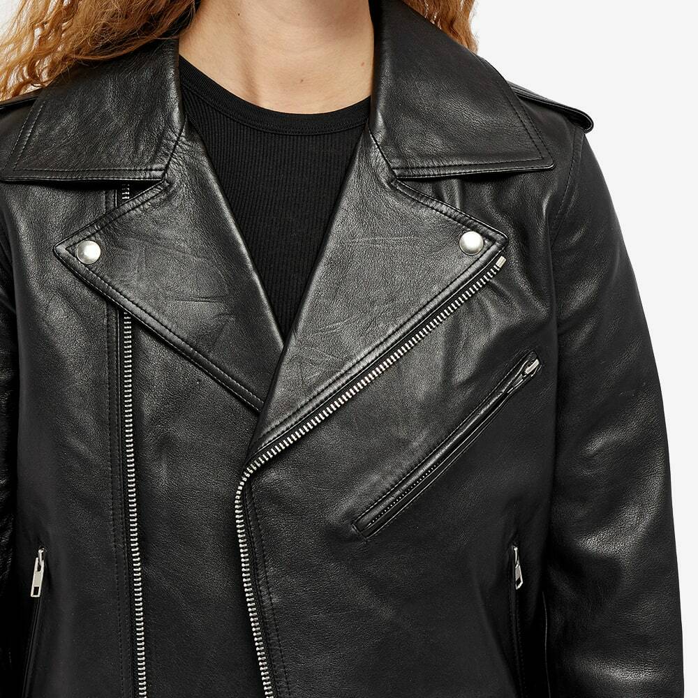 Helmut Lang Women's Leather Biker Jacket in Black Helmut Lang
