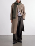 Begg & Co - Arran Solid Fringed Brushed-Cashmere Scarf - Green