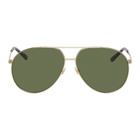 Gucci Gold and Green GG0832S Sunglasses