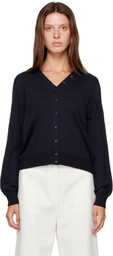 Cordera Navy Merino Wool Button Cardigan