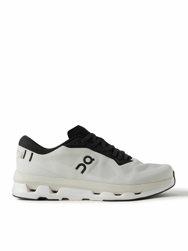Photo: ON - Cloudzone Rubber-Trimmed Mesh Running Sneakers - White