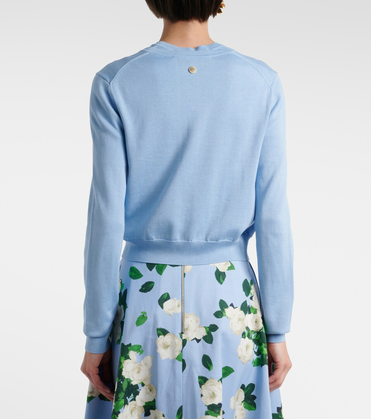 Carolina Herrera Cropped silk and cotton cardigan