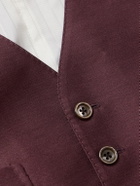 TOM FORD - Dyllan Wool, Mohair and Silk-Blend Twill Waistcoat - Burgundy