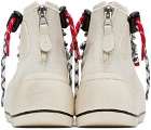 R13 Off-White Double Grommet Kurt Sneakers