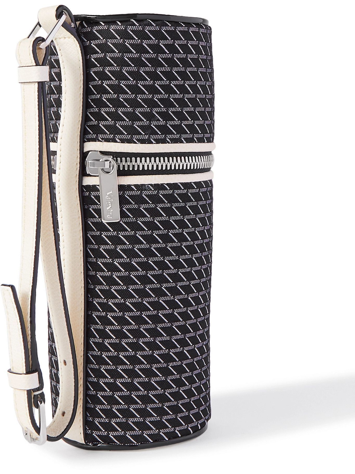 Valextra - Leather-Trimmed Canvas-Jacquard Tennis Ball Case