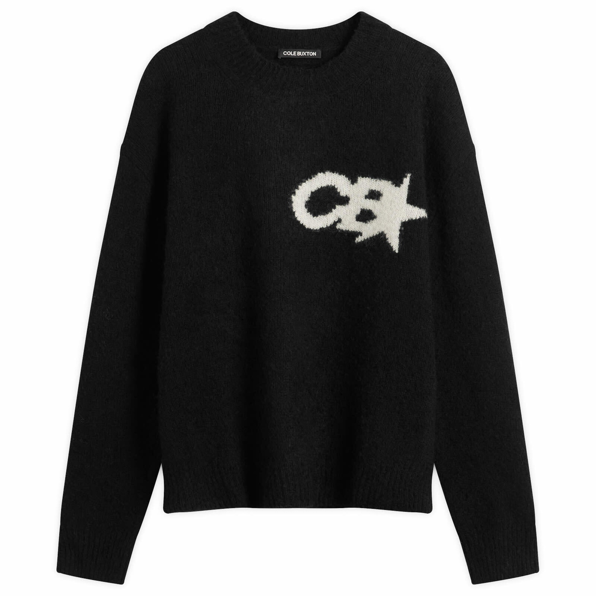 Cole Buxton Men's CB Star Knit Sweater in Black