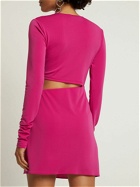 THE ANDAMANE Gia Cutout Stretch Jersey Mini Dress