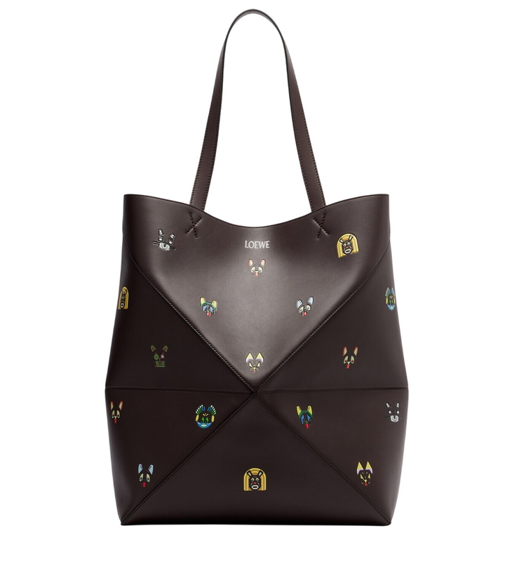 Photo: Loewe x Louis Wain Puzzle Fold Cats leather tote bag
