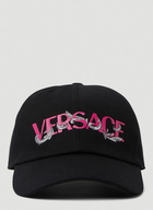 Baroque Embroidered Cap in Black