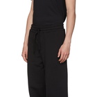 Alexander McQueen Black Organic Brushed Back Lounge Pants